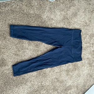 athleta navy blue kapri leggings